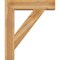 Ekena Millwork Traditional Block Rough Sawn Bracket w/ Offset Brace, Western Red Cedar, 8"W x 32"D x 38"H BKT0806X32X38TRA05RWR - alternate 3